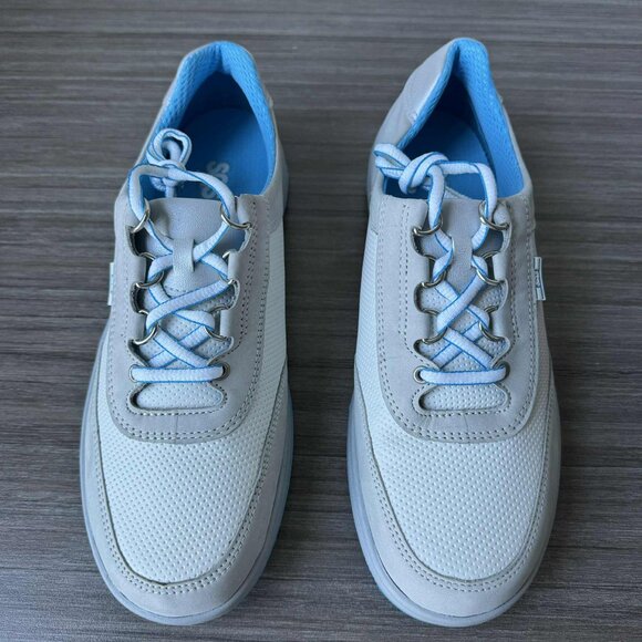 SAS Sporty Women's Lace Up Tennis Shoes $175 in Grey / White - Picture 4 of 15